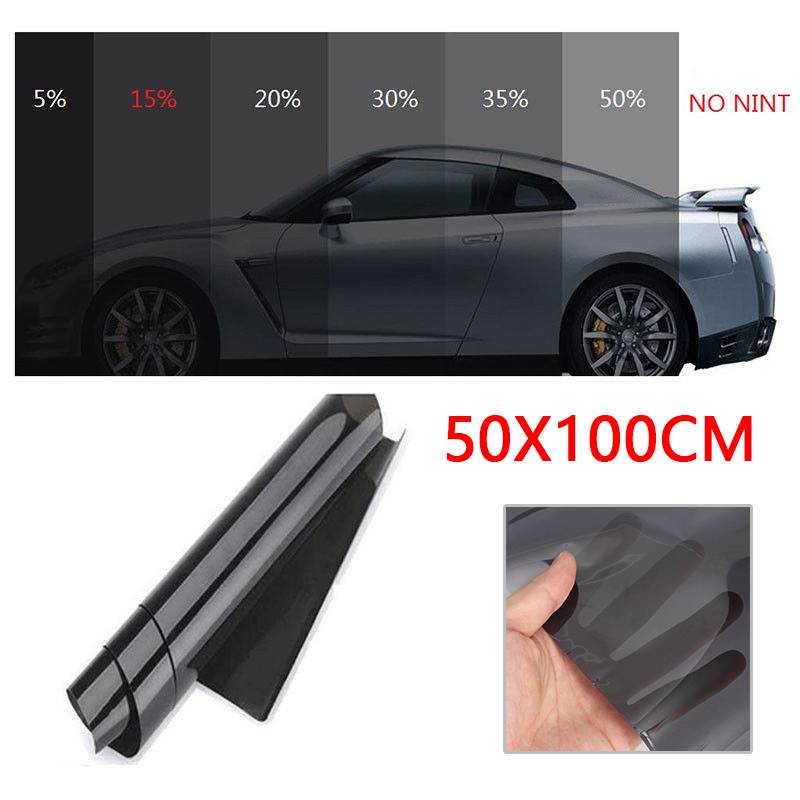 100*50cm Universal Auto Car Dark Black Window Tint Film Glass VLT 15% Roll 1 PLY Home TINT | Автомобили и мотоциклы