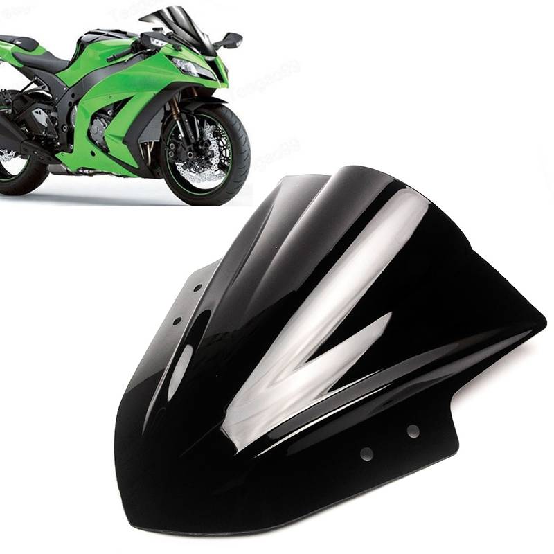 1 * мотоцикл Черный ABS лобовое стекло анти ветер подходит для Kawasaki Ninja 300 EX300 13-17 |