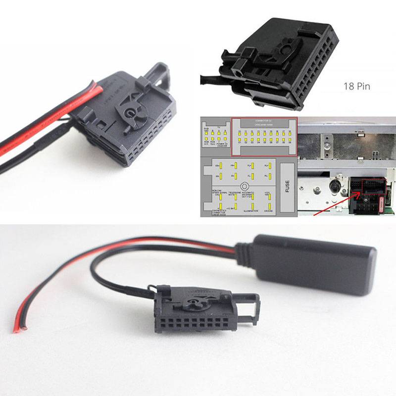 Black Bluetooth Adapter AUX Cable for Mercedes Comand 2.0 APS 220 W211 W208 W168 W203 | Автомобили и мотоциклы