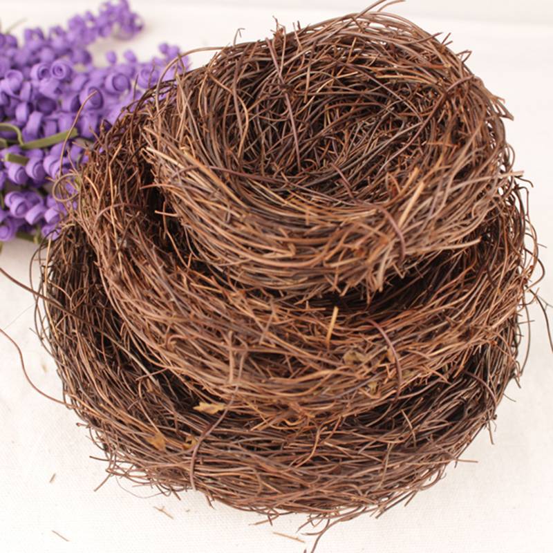 Artificial Birds Nest Vine Brown Mini Egg Fake For Wedding Home Decor | Дом и сад