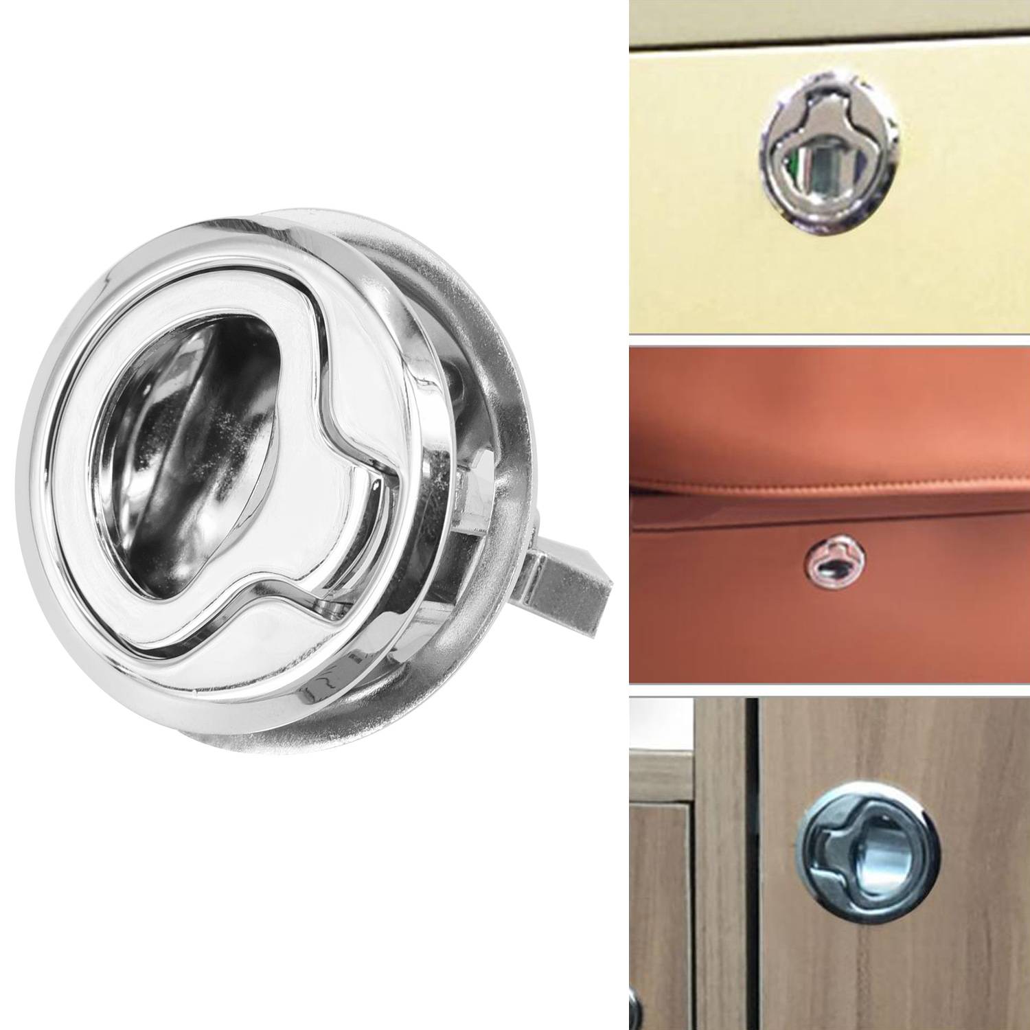 Stainless Steel Latch Handle Boat Caravan Marine Flush Mount Pull Ring Hatch marine key door locking hardware accessories | Автомобили и
